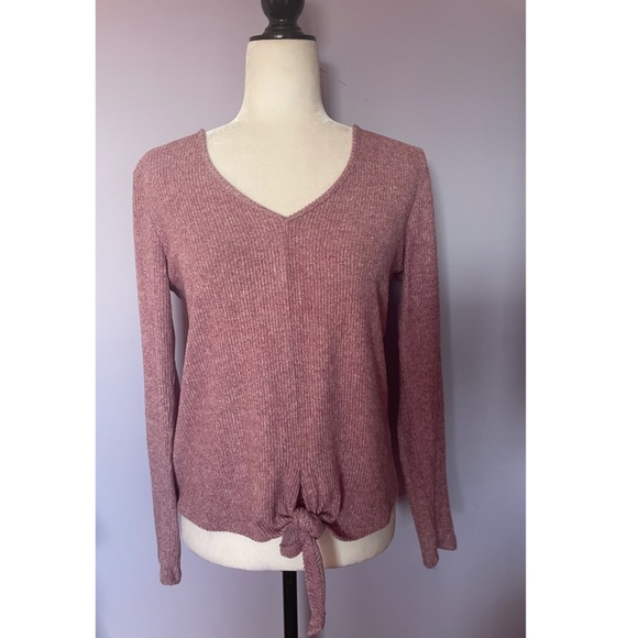 Anthro Saturday/Sunday Emilia Ribbed Tie-Front Top - Picture 4 of 4